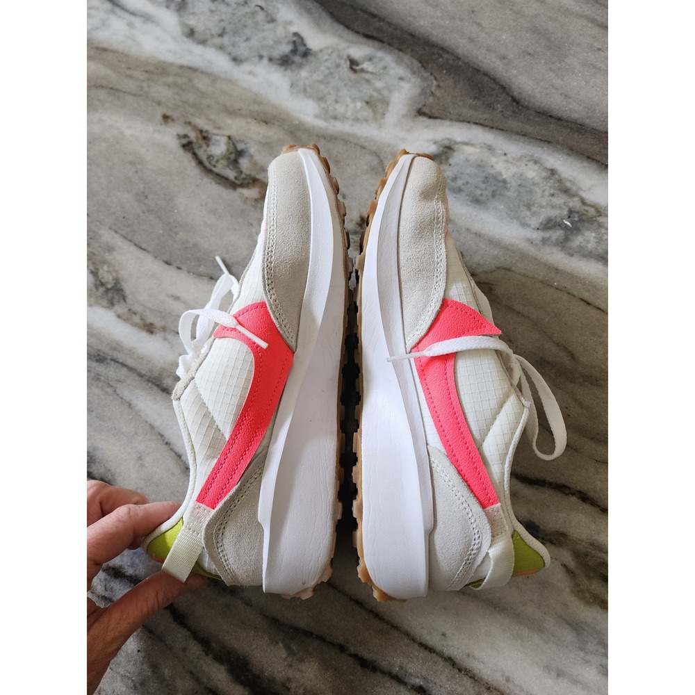 Nike Waffle Debut Womens 8 "White Hot Punch" Cactus Sneaker - Picture 5 of 7